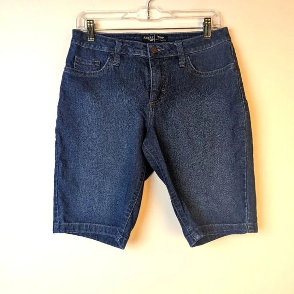 Lee Mid Rise Bermuda Jean Shorts - 6 - Picture 1 of 4